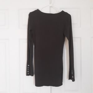 Velvet by Graham Spencer button long sleeve tunic